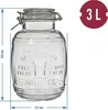 4 x 3 L Einmachglas mit Bügelverschluss – Großes Fassglas, Produktbild-Vorschau 3