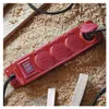 Steckdosenleiste 10 m / 4 Steckdosen / Schalter / rot / Gummi-Neopren / 1,5 mm2 Produktbild-Vorschau