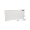 A white infrared panel heater with a white power cord and plug is shown against a white background. Voir les images du produit