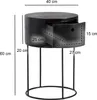 FineBuy Nachtkonsole rund Mango Massivholz Schwarz mit Produktbild-Vorschau 3