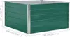 A green metal raised garden bed with dimensions indicated. Podgląd zdjęcia produktu