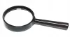 A black magnifying glass with a black handle is shown against a white background. Podgląd zdjęcia produktu