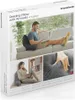 A collage of images showing a reading pillow with armrests in different settings and close-ups. Voir les images du produit