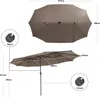 COSTWAY Doppelsonnenschirm 450x260cm mit Solar-LEDs und Produktbild-Vorschau 7