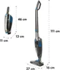 A size chart showing a cordless vacuum cleaner and its dimensions. Podgląd zdjęcia produktu