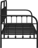 vidaXL Struttura letto da giorno nera 75 x 190 cm Acciaio Anteprima dell’immagine prodotto 6