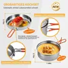 Camping Geschirr Set 22 Teile für 3 Personen Edelstahl & Produktbild-Vorschau 4