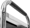 A close-up view of a handle on a metal cart. Produktbild-Vorschau