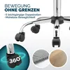 CASARIA® Rollhocker mit Lehne Höhenverstellbar 10cm Produktbild-Vorschau 3