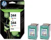 HP Tintenpatrone HP344 Tri-Colour rot blau gelb Doppelpack Produktbild-Vorschau 1