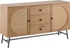 A sideboard with cane detailing and drawers on a white background. Produktbild-Vorschau