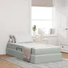 Aufbewahrungsbett mit Matratze Hellgrau 100 x 200 cm Samt Produktbild-Vorschau 2