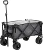 A gray foldable wagon with black wheels and handle, shown against a white background. Anteprima dell’immagine prodotto