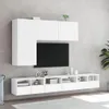 vidaXL Szafka wisząca pod TV biała 60x30x30 cm materiał Podgląd zdjęcia produktu 4