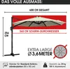 Alu Ampelschirm 360cm beige Produktbild-Vorschau 3