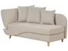 BELIANI Chaiselongue Linksseitig Beige Leinenoptik mit Produktbild-Vorschau 4