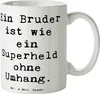 Mr. & Mrs. Panda Kaffeetasse Spruch Bruder Superheld - Weiß Produktbild-Vorschau 1