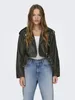 Onlella Imitatieleer Washed Biker Jas (OTW) Productafbeelding-voorbeeld 6