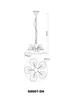 Globo Lighting lustr kovová mosaz, sklo, bílá, kabel PVC Náhled obrázku produktu 2