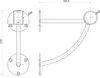 POHL Bar-Fußreling Wandstütze mit Diagonalstrebe Wien Stahl Produktbild-Vorschau 2