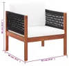 vidaXL 4-tlg. Garten-Lounge-Set Massivholz Akazie Produktbild-Vorschau 8