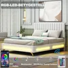 Polsterbett Doppelbett 140 x 200 cm, mit LED-Leuchten und Produktbild-Vorschau 2
