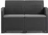 Keter Garden 2-Sitzer Sofa Rosalie Graphitgrau Produktbild-Vorschau 11
