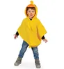 Kinder Kostüm Ente – gelber Fleece Poncho mit Kapuze – Produktbild-Vorschau 2