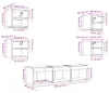 vidaXL 7-tlg. Wohnwand mit LED-Beleuchtung Betongrau Produktbild-Vorschau 8