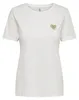 ONLY Einfarbiges T-Shirt mit Brand Herz Basic Kurzarm Produktbild-Vorschau 5