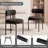 Hawthyhome Chaise de salle à manger(2pcs) Teddy Tissu Rond Voir les images du produit 3