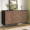 Merax Sideboard mit Fischgrätmuster, Kommode mit 4 Türen Produktbild-Vorschau 3