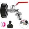 IBC Adapter mit Messinghahn 1" auf 3/4", Auslaufhahn Set Produktbild-Vorschau 1