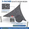Sonnensegel Balkon 160g/m² Polyester UV Schutz Sonnenschutz Produktbild-Vorschau 5