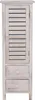 A tall, narrow cabinet with louvered door and two drawers, shown against a white background. Produktbild-Vorschau