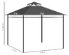 Outsunny Pavillon 3 x 3 m Gartenzelt mit Seitenwand Produktbild-Vorschau 3