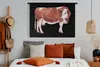 MuchoWow® Wandteppich Wandbehang Kuh - Zeichnung - Schwarz Produktbild-Vorschau 4