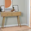 Konsola Ballo z 2 szufladami, naturalny rattan i boho Podgląd zdjęcia produktu 4