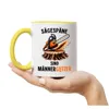 Sägespäne sind Männerglitzer Kettensäge Tasse Gelb Produktbild-Vorschau 4