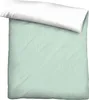 A top-down view of a duvet cover and pillowcase set laid flat on a white background. Produktbild-Vorschau