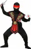 Kinder Kostüm Kombat Ninja in  rot mit Waffenset - Kämpfer, Produktbild-Vorschau 2