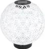 LED Solarleuchte, Kugel, Beton, weiß-grau, schwarz, 20 cm Produktbild-Vorschau 1