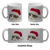 Kaffeebecher mit niedliche Katze und Nikolausmütze Produktbild-Vorschau 4