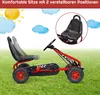Kinder Gokart mit Handbremse & verstellbarem Sitz, Tretauto Produktbild-Vorschau 5