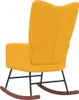 vidaXL Chaise à bascule velours jaune moutarde Voir les images du produit 12