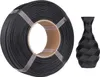 A roll of black PETG filament and a black vase. Náhled obrázku produktu