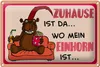 Blechschild Spruch 30x20cm Zuhause ist da wo mein Einhorn Produktbild-Vorschau 1