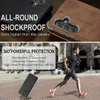 A collage of product images and marketing text, featuring a phone case and a person running. Produktbild-Vorschau