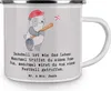 Mr. & Mrs. Panda Emaille Tasse Baseball Leben - Grau Produktbild-Vorschau 3