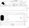 Whirlpool Vollausstattung Pool Badewanne Wanne W49H-PR-SC Produktbild-Vorschau 4